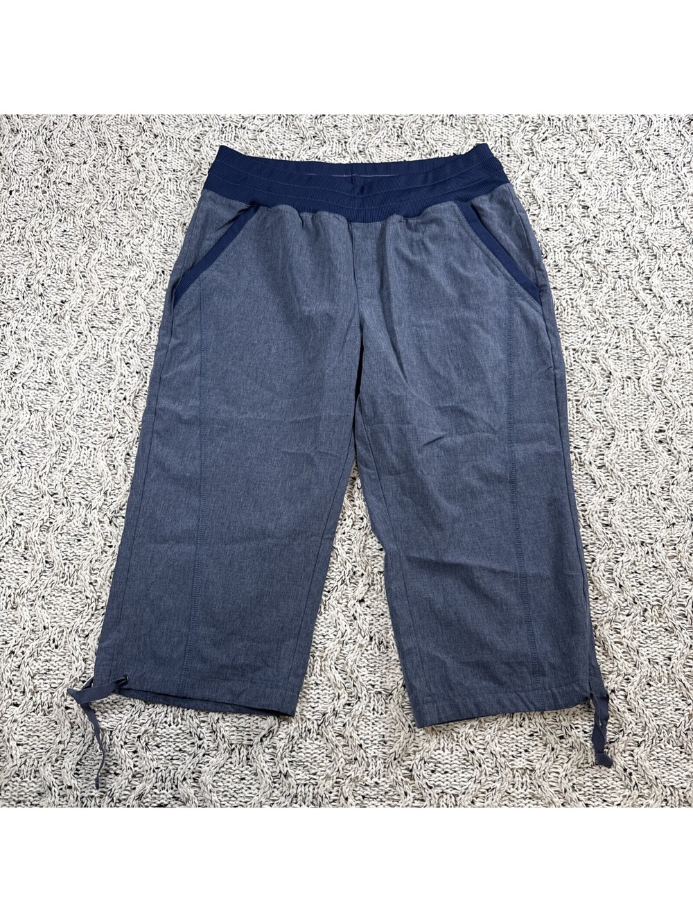 BCG Women's Blue Sweatpants Size Small Drawstring Elastic Waist Adjustable Hem